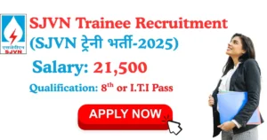 SJVN Workman Trainee Recuitment 2025