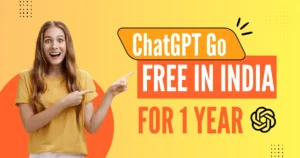 ChatGPT Go free in india for 1 year