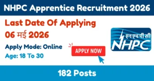 NHPC Apprentice Recruitment 2026